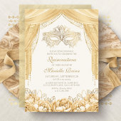 マスクエレガント仮装金ゴールドキンセアニェラ 招待状