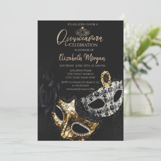 マスクエレガント、紙吹雪マスカレードキンセニェラ 招待状 (スタンド正面)