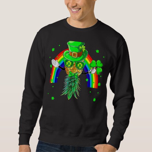 マスクスインガー逆さまにPineapple St Patrick's Da スウェットシャツ (正面)