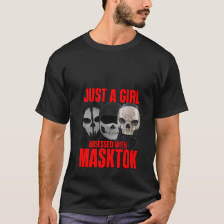マスクトックとbooktokの本の読み過ぎにハマる女性 tシャツ