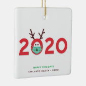マスクトナカイ2020オーナメントレッドグカスタムリーン セラミックオーナメント (右)