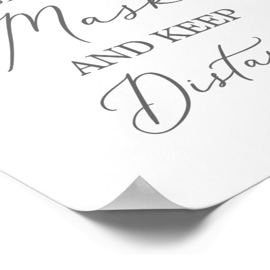 マスクパンパスグラスサインを衣服して ポスター (角)