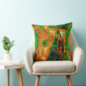 マスクパーティーまたは絵を描オレンジと緑のカーニバル クッション (椅子)