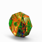 マスクパーティーまたは絵を描オレンジと緑のカーニバル フォトブロック (右)