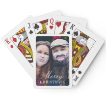 マスクフォトクリスマストランプ パーソナライズされた