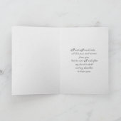 マスクフレーム付きピンクハイビスカス悔やみや弔慰 カード (内部)