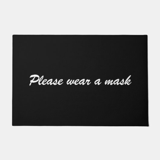 マスクブラック衣服スカスタムクリプトエレガント ドアマット (正面)