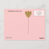 マスクベネチアン仮装のコロンビナレディ ポストカード (裏面)