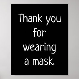 マスクポスターを貼ってくれてありがとう ポスター