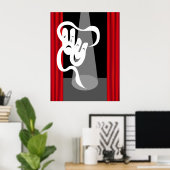 マスクポスター付きシアターステージ ポスター (ホームオフィス)