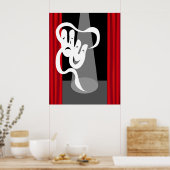 マスクポスター付きシアターステージ ポスター (キッチン)