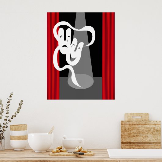 マスクポスター付きシアターステージ ポスター (キッチン)