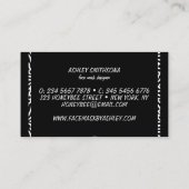 マスクメーカー顔カバーデザイナーブラック 名刺 (裏面)