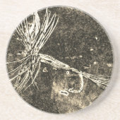 マスクラシック用ドライフライ模様およびバス魚釣り コースター (正面)