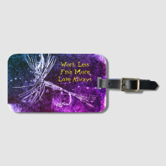 マスクラシック用ドライフライ模様およびバス魚釣り ラゲッジタグ