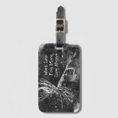 マスクラシック用ドライフライ模様およびバス魚釣り ラゲッジタグ (正面縦)