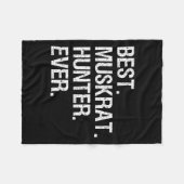 マスクラット狩りギフトおもしろい-最高のハンター フリースブランケット (正面(横))