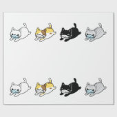 マスクラッピング紙付き猫 ラッピングペーパー (フラット)