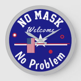 マスク不要問題なし ラージ壁時計