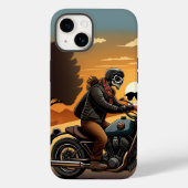 マスク乗り付きスカル自転車乗り Case-Mate iPhoneケース (裏面)