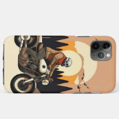 マスク乗り付きスカル自転車乗り Case-Mate iPhoneケース (裏面(横))