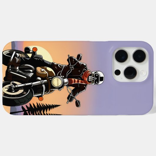 マスク乗り付きスカル自転車乗り Case-Mate iPhoneケース (裏面 (横))