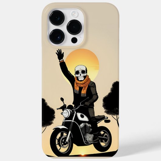 マスク乗り付きスカル自転車乗り Case-Mate iPhoneケース (裏面)