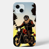 マスク乗り付きスカル自転車乗り Case-Mate iPhoneケース (裏面)