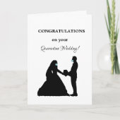 マスク付きの結婚検結婚した疫夫婦 カード (正面)