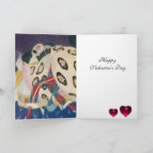 マスク付きノクターンアールデコバレンタインデーハート シーズンカード (内部)