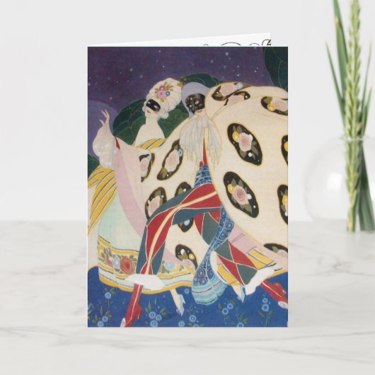 マスク付きノクターンアールデコバレンタインデー シーズンカード (正面)