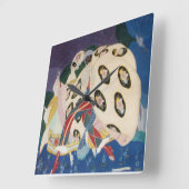 マスク付きノクターン/アールデコベネチアンマスカレード スクエア壁時計 (傾斜)