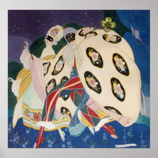 マスク付きノクターン/アールデコベネチアンマスカレード ポスター (正面)