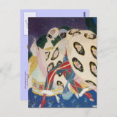 マスク付きノクターン/アールデコベネチアンマスカレード ポストカード (正面/裏面)