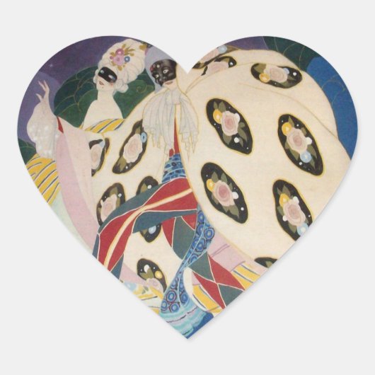 マスク付きノクターン/ベネチアンマスカレードハート ハートシール (正面)