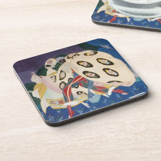 マスク付きノクターン/ベネチアンマスカレード コースター (左側)