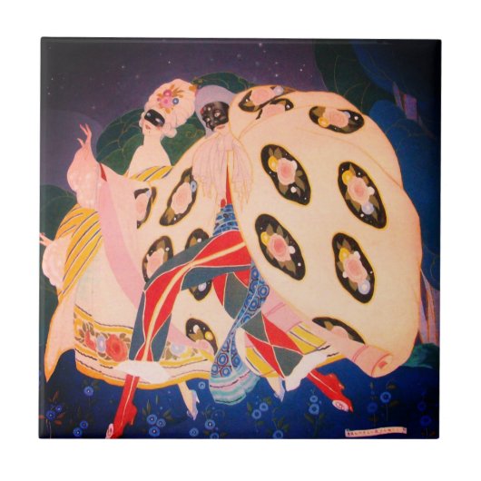 マスク付きノクターン/ベネチアンマスカレード タイル (正面)