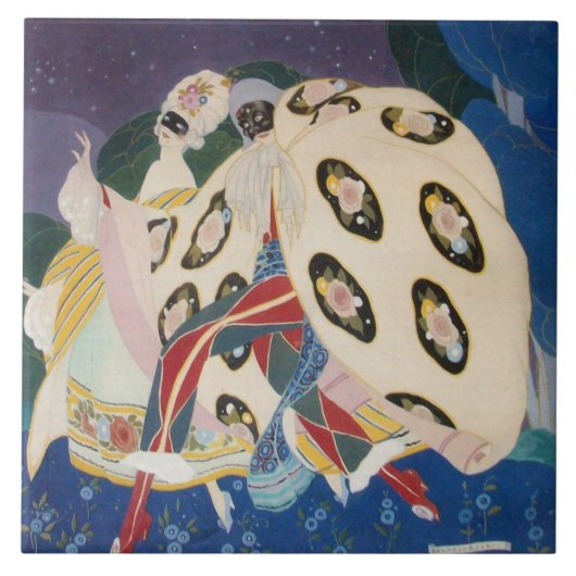 マスク付きノクターン/ベネチアンマスカレード タイル (正面)