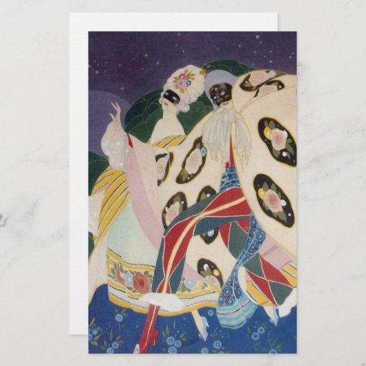 マスク付きノクターン/ベネチアンマスカレード 便箋 (正面/裏面)