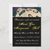 マスク付きノクターン，マルディグラスマスカレードボール 招待状 (裏面)