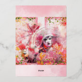 マスク付きボールスイート16招待状フォイル招待状 箔招待状 (裏面)