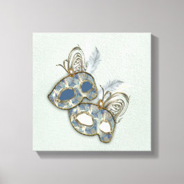 マスク付きロココリッチパターンデザイン キャンバスプリント