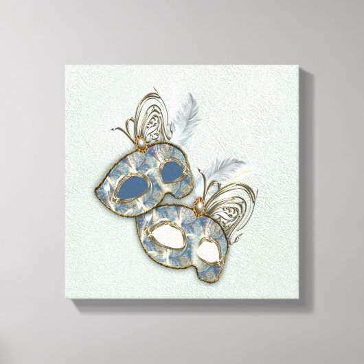 マスク付きロココリッチパターンデザイン キャンバスプリント (正面)