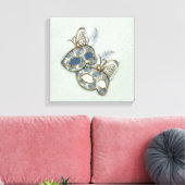 マスク付きロココリッチパターンデザイン キャンバスプリント (インサイチュ (リビング))