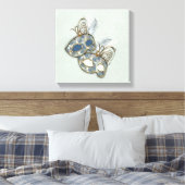 マスク付きロココリッチパターンデザイン キャンバスプリント (インサイチュ (寝室))