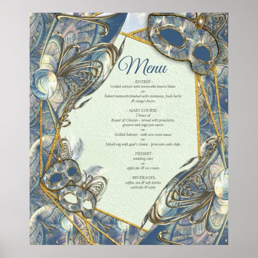 マスク付きロコリッチパターンデザイン ポスター (正面)