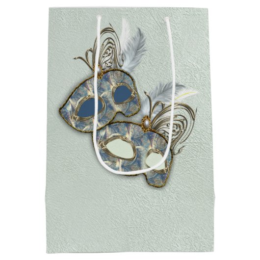 マスク付きロコリッチパターンデザイン ミディアムペーパーバッグ (裏面)