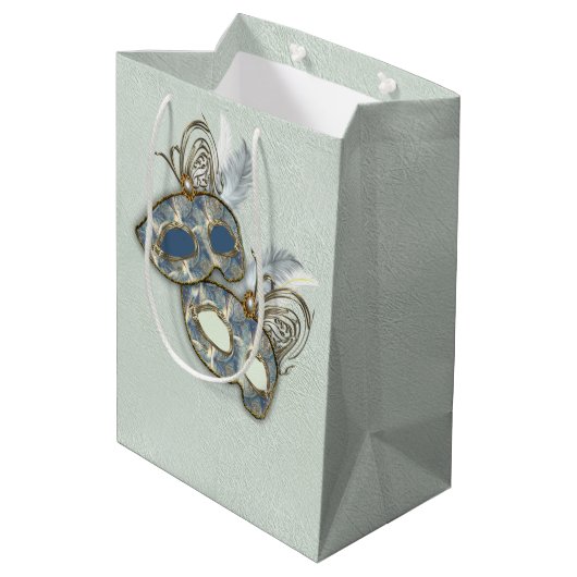 マスク付きロコリッチパターンデザイン ミディアムペーパーバッグ (裏面アングル)