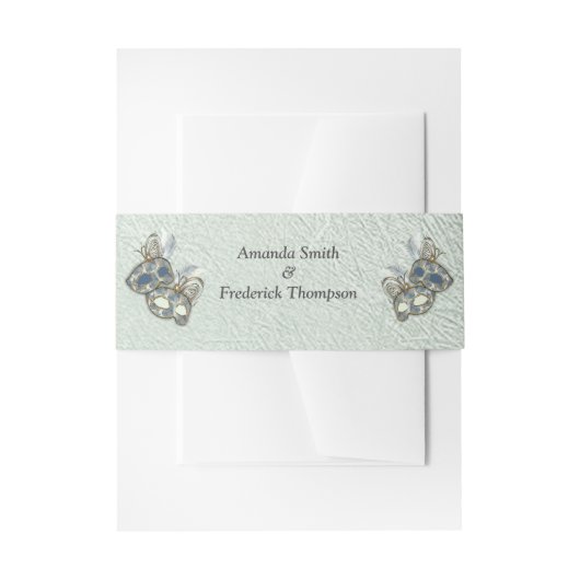 マスク付きロコリッチパターンデザイン 招待状ベリーバンド (正面例)