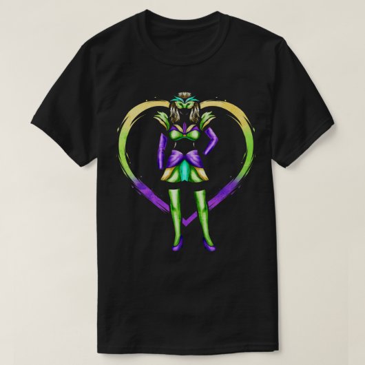 マスク付き女性用衣装 Tシャツ (デザイン正面)